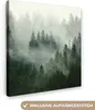 MuchoWow® - Leinwandbilder - Wald - Nebel - Bäume - Natur, Produktbild-Vorschau 1
