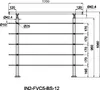 AICA Handlauf 120cm Geländer 5 Querstäbe Treppengeländer Produktbild-Vorschau 4