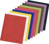 A fan of colorful folders is arranged in a diagonal line. Produktbild-Vorschau