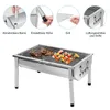 SunJas Holzkohlegrill, Edelstahl Holzkohlegrill Tragbar, Produktbild-Vorschau 3