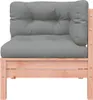 vidaXL Canapé d'angle de jardin avec coussins en bois Voir les images du produit 4