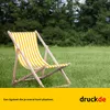 Ligbed - smalle strepen - geel - opvouwbaar - van Productafbeelding-voorbeeld 4