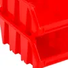 A close-up view of two stacked red plastic storage bins. Produktbild-Vorschau