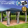 Alu Pavillon PREMIUM 3,6x4,8m beige Produktbild-Vorschau 1