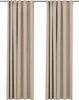 vidaXL Verdunkelungsvorhänge Haken Leinenoptik 2 Stk. Beige Produktbild-Vorschau 1
