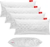 A stack of white pillows with a quilted pattern, arranged diagonally. Produktbild-Vorschau