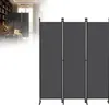 LZQ Paravent Raumteiler 5-teilig 250x180 cm Dunkelgrau Produktbild-Vorschau 1