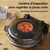 Wiltec Mini four à pizza avec plaque en pierre céramique – Voir les images du produit 6