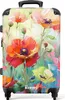 NoBoringSuitcases.com® Großer Koffer - Abstrakte Blumen - Produktbild-Vorschau 1