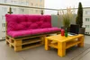 Outdoor balcony furniture set with a pallet sofa and coffee table. Produktbild-Vorschau