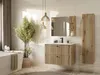 Lavabo Tigo 80 2S Oak Evoke 2 Tiroirs Façade Cannelée Voir les images du produit 1