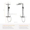 Système de douche EMKE avec thermostat, anthracite mat - Voir les images du produit 12