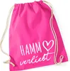 Huuraa Turnbeutel Hamm verliebt 12 Liter Fuchsia Baumwolle Produktbild-Vorschau 1