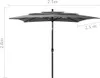 vidaXL Sonnenschirm mit Aluminium-Mast 3-lagig Anthrazit Produktbild-Vorschau 8