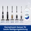 A lineup of Tineco floor cleaning devices and a bottle of cleaning solution, with German marketing text at the bottom. Produktbild-Vorschau