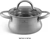 A stainless steel pot with a glass lid and handles, presented on a white background. Náhled obrázku produktu