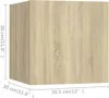 vidaXL 4-tlg. TV-Schrank-Set Sonoma-Eiche Holzwerkstoff Produktbild-Vorschau 6