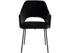 A single black velvet chair with a tufted seat and back, shown from the front on a white background. Produktbild-Vorschau