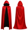 Vampir Kostüm Umhang rot & schwarz mit Kapuze - für Kinder Produktbild-Vorschau 1