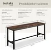 A diagram showing the dimensions of a bench with text providing product information. Náhled obrázku produktu