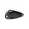 A black plastic sled on a white background. Produktbild-Vorschau