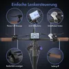 Close-up view of an electric bicycle's handlebars and control panel, with callouts highlighting features. Produktbild-Vorschau