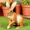 Gartenfigur - 21x11x27,5 cm - Wetterfest - Polystone - Hase Produktbild-Vorschau 2