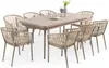A dining set with a table and chairs on a white background. Produktbild-Vorschau