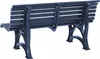 Gartenbank HELGOLAND 3-Sitzer Länge 1500 mm, blau Produktbild-Vorschau 2