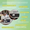 Marketing image for a Brother printer, highlighting its features with text overlays and images of the product in use. Voir les images du produit
