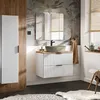 Badmöbel Waschtisch Unterschrank Set 80 cm matt weiß mit Produktbild-Vorschau 12