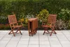 An outdoor patio setting with a wooden garden furniture set. Produktbild-Vorschau