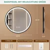 PESENXAN LED-Badspiegel, rund, 80 cm, 3 Lichtfarben, Produktbild-Vorschau 8