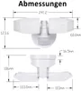 LED Strahler Batterie 2 Fluter-Köpfe Bewegungsmelder Produktbild-Vorschau 7