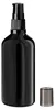 5x Schwarze Glasflasche 100 ml mit schwarzer Pumpe Produktbild-Vorschau 3