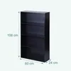 Libreria Relaxdays, A x L x P: 108 x 60 x 24 cm, 4 ripiani, Anteprima dell’immagine prodotto 4