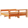 Massivholzbett ohne Matratze Wachsbraun 200x200 Kiefernholz Produktbild-Vorschau 6