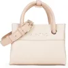 A light cream-colored Valentino handbag with gold hardware is shown against a white background. Podgląd zdjęcia produktu