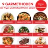 A collage of nine different food dishes, each with a German label indicating a cooking method. Produktbild-Vorschau