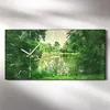 Wanduhr Bürouhr Leinwand Bild Quarz 60x30 Grüner Park und Produktbild-Vorschau 2