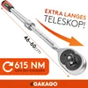 Gakago Teleskop-Ratsche 1/2 Zoll bis zu 60cm - Extra lange Produktbild-Vorschau 3