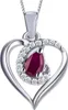 Damen Hals-Kette mit Anhänger  ECHTER Rubin 925 Sterling Produktbild-Vorschau 3