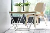 A modern living room setting with a side table holding two potted plants, next to a bentwood chair. Anteprima dell’immagine prodotto