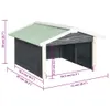 Roboter-Rasenmäher Garage 72x87x50 cm Grau Weiß Tannenholz Produktbild-Vorschau 9