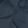 A close-up view of a dark blue quilted blanket or duvet, showing the stitching and texture of the fabric. Produktbild-Vorschau