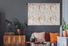 MuchoWow® Wandteppich Wandbehang Rosen - Blätter - Muster Produktbild-Vorschau 5