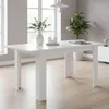 Homestyle4u Esstisch 120-160x80 cm ausziehbar Weiss Produktbild-Vorschau 15