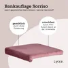 Sitzkissen / Klemmkissen Samt SORRISO mit 1 Leiste weich Produktbild-Vorschau 3