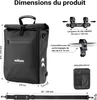 Wiltec Sacoche sac à dos étanche pour porte-bagages noire – Voir les images du produit 3