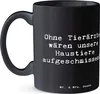 Mr. & Mrs. Panda Tasse Spruch Tierarzt Helden - Schwarz - Produktbild-Vorschau 2